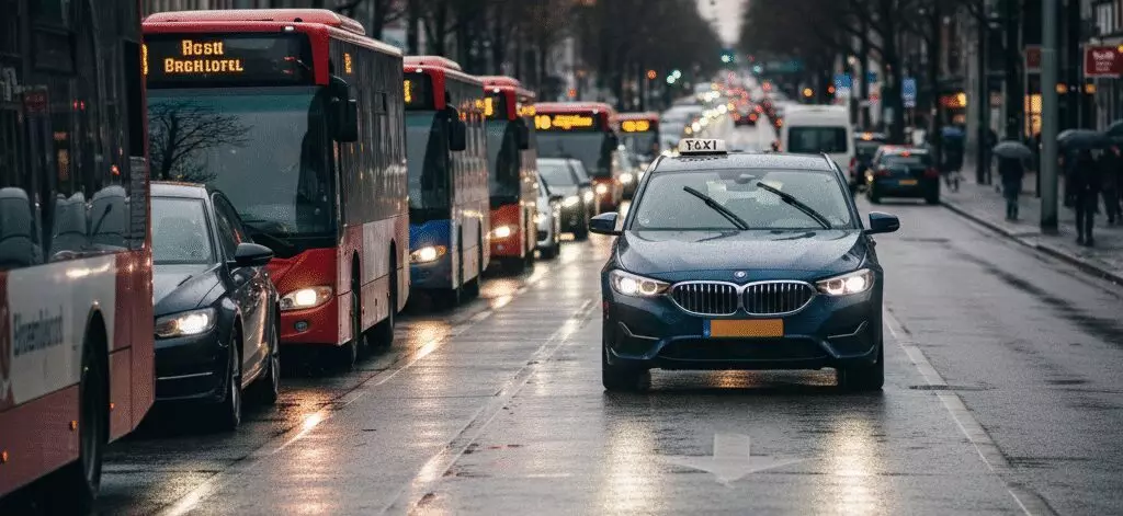 Hoe taxi’s naar Schiphol tijdswinst opleveren bij drukte in de stad? Hoe taxi’s naar Schiphol tijdswinst opleveren bij drukte in de stad?