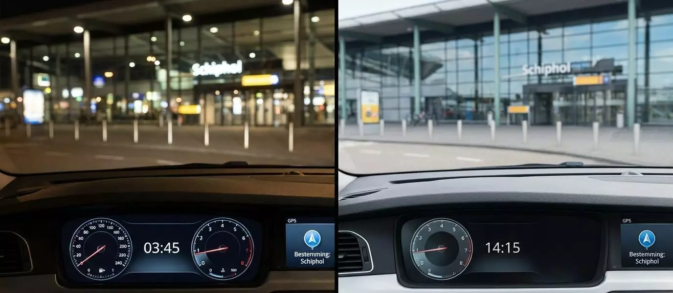 Stel je voor: je moet vroeg op reis of juist heel laat nog naar Schiphol. Het verschil tussen nachttaxi en dagtaxi naar Schiphol
