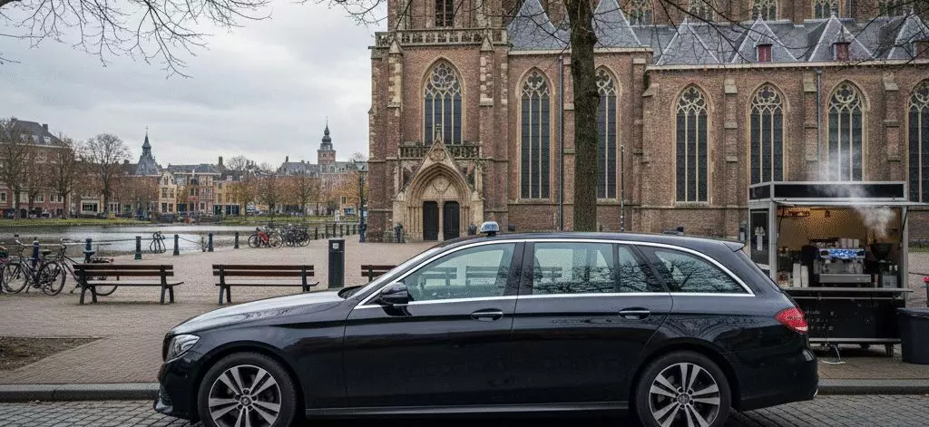 Beiaardconcerten rond Grote Kerk met koffie na de klanken in Den Haag.