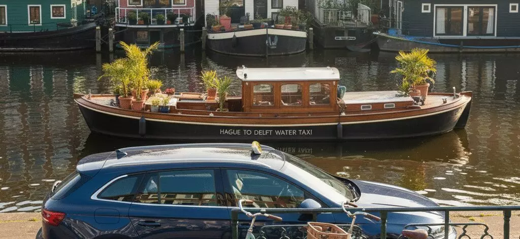 Den Haag naar Delft per boot en terug met stadsfiets in de regio.