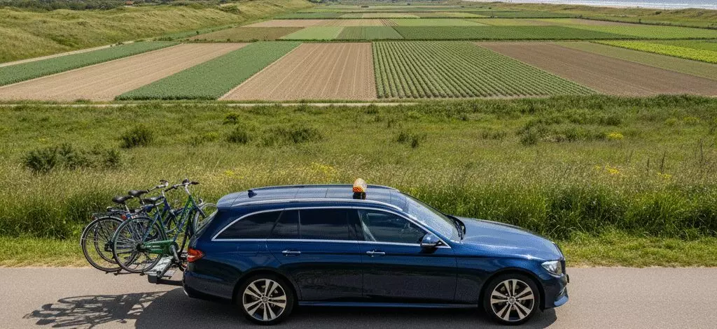 Fietsen naar Monster en strand bij slag Beukel met uitzicht in Westland.