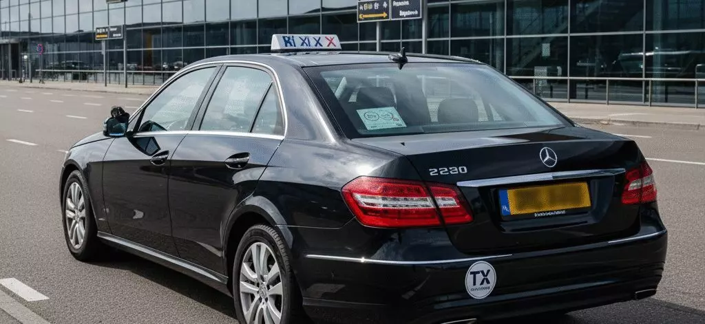 Officiële kenmerken van vergunninghoudende taxi's naar Rotterdam Airport