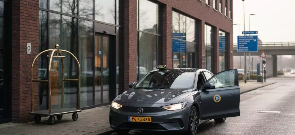 Taxi reserveren naar Eindhoven Airport: Hoe werkt het bij een hotel?