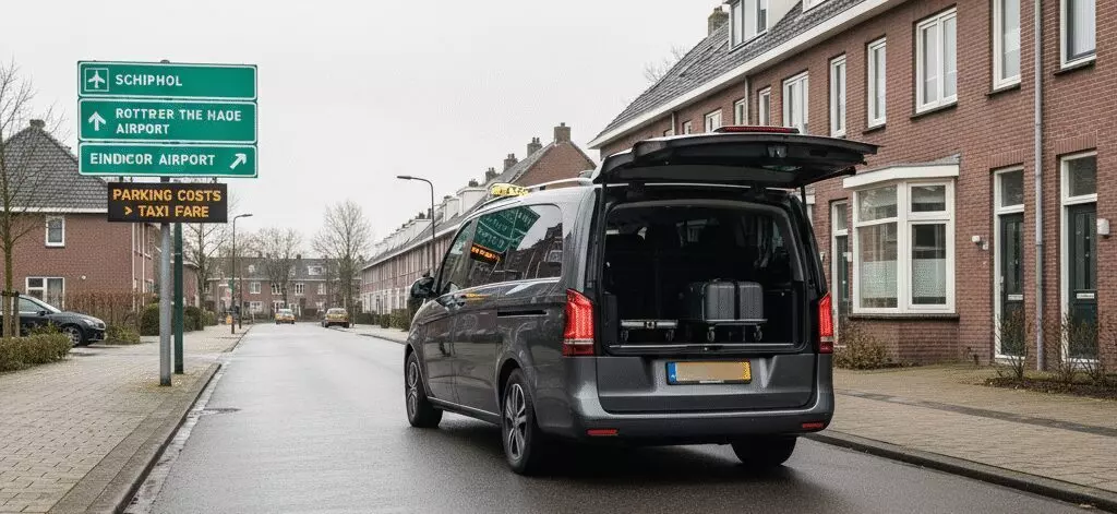 Hoeveel scheelt taxi vervoer naar vliegvelden ten opzichte van parkeerprijzen?