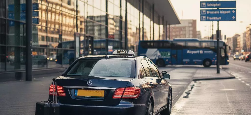 Engelstalige taxichauffeurs boeken naar buitenlandse luchthavens