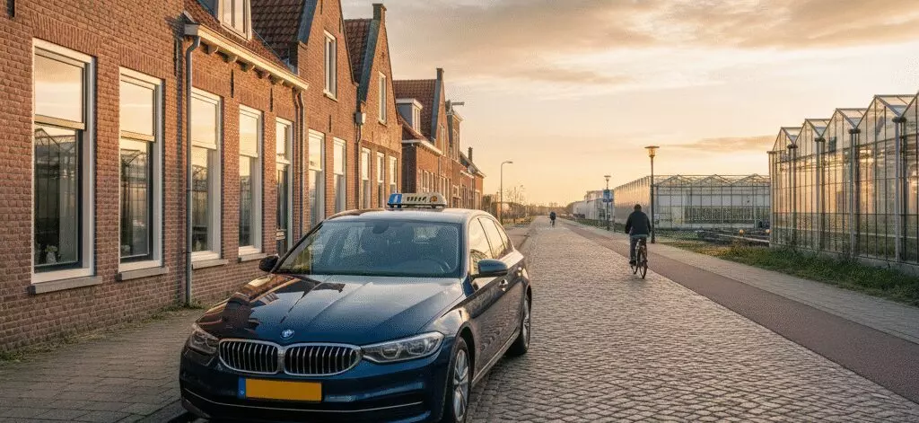 Poeldijk dorpskern en fietstocht langs het kassengebied in Westland.