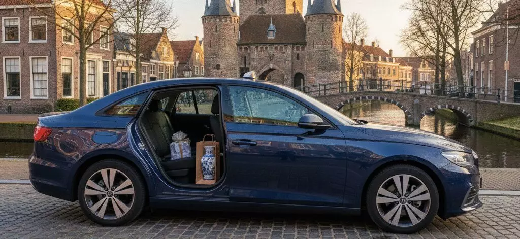 Royal Delft workshop keramiek en langs de historische Oostpoort in Delft.