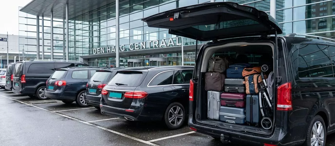 Het proces: Zo boek je een taxi met veel bagage bij Den Haag Centraal