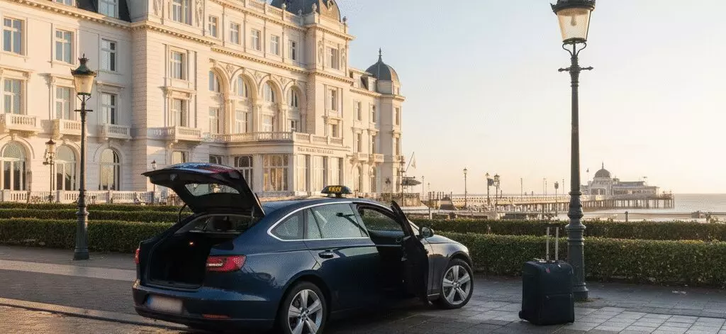 Zijn er taxi’s naar Rotterdam Airport beschikbaar bij het Kurhaus hotel?