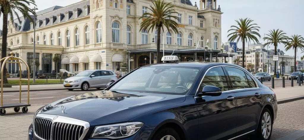 Taxi van Kurhaus hotel naar Rotterdam Airport direct beschikbaar