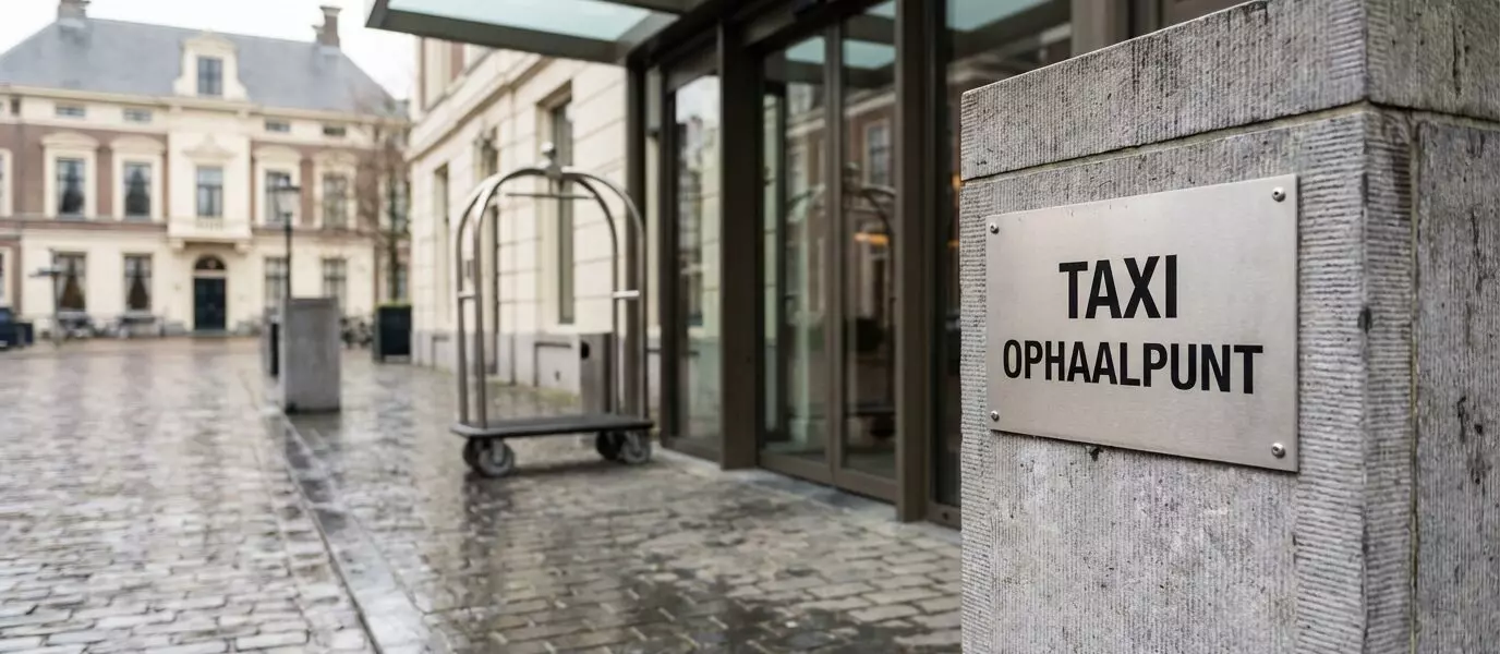 Wat is het proces van taxi ophalen bij boutique hotels?