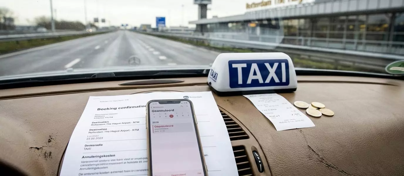 Kosten bij annulering taxi naar Rotterdam Airport